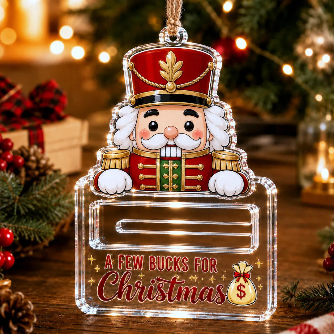 🔥Last Day 60% OFF🎄A Few Bucks For Christmas™ Crystal Acrylic Money Holder Ornament