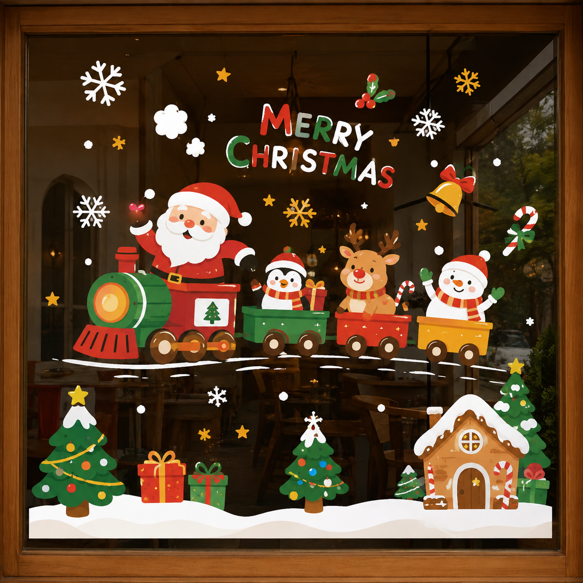 Christmas decorations 🎄Window Static Cling
