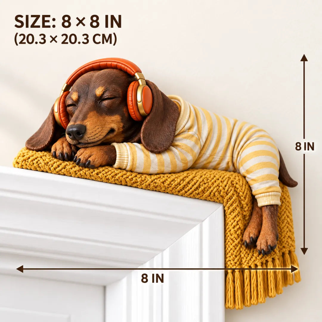 🐕🦺 Sleeping Dachshund Door Frame Decoration & Mantel Decoration