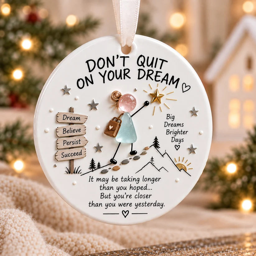 ๐๐ Inspirational Sea Glass Art Ceramic Ornament