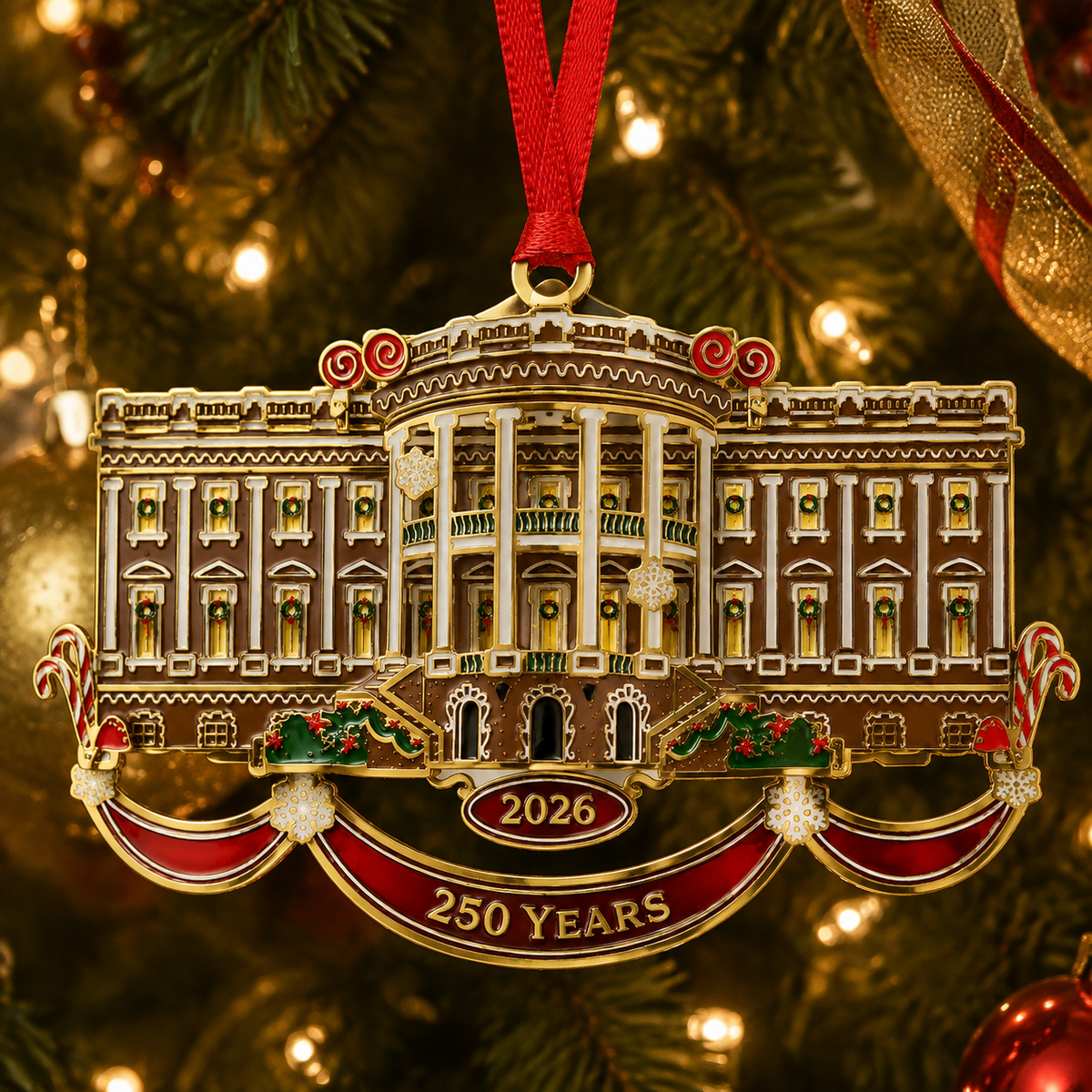 🕋✨White House Christmas tree ornaments – Holiday Keepsake🎁