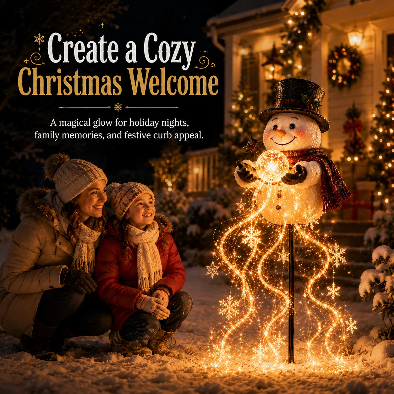 🎁 Today Only: Get 49% Off🎄 Snowman Magic Fountain LED Christmas Light❄️