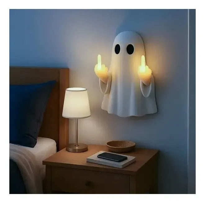 👻Ghost Middle Finger Led Light💡Brighten up your Halloween