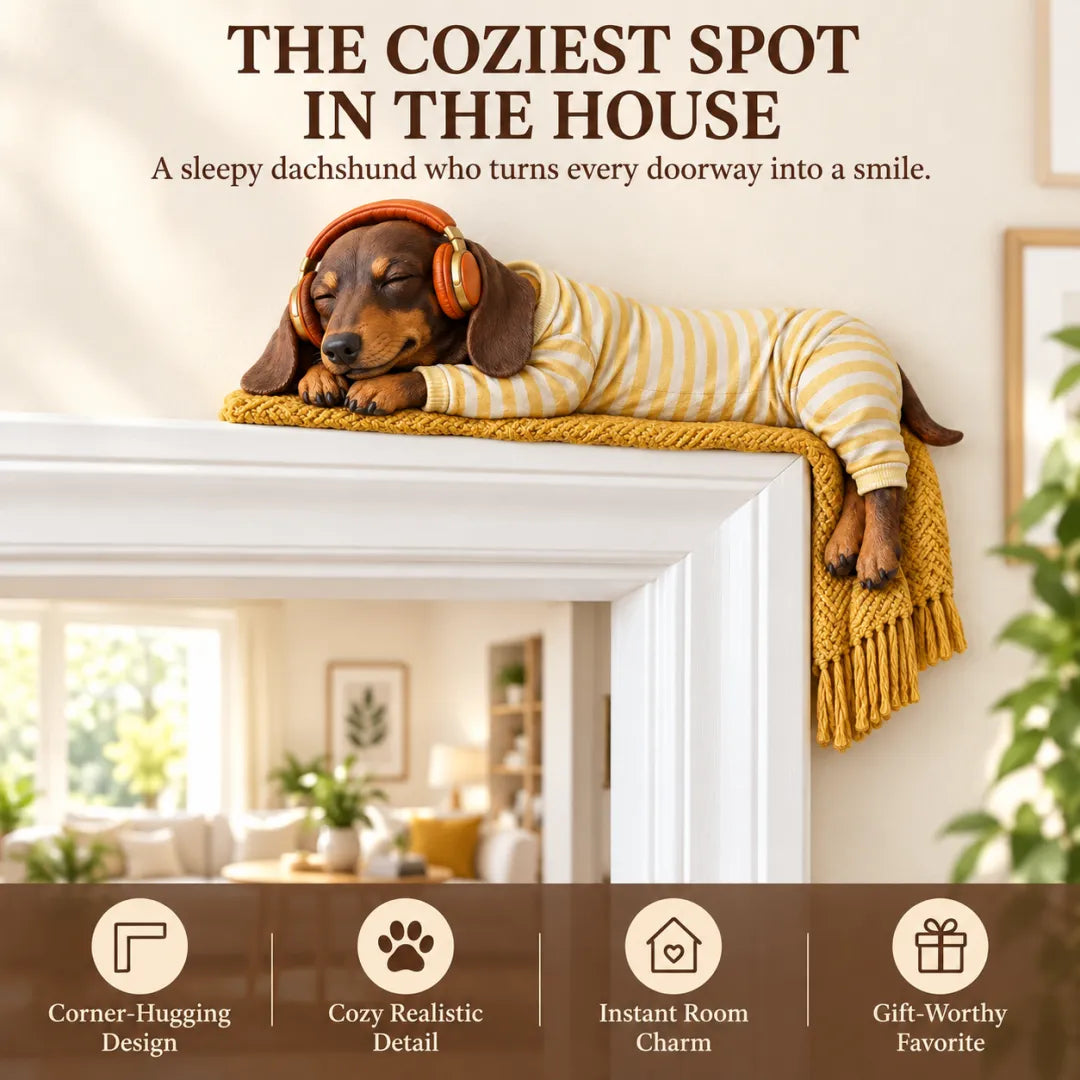 🐕‍🦺 Sleeping Dachshund Door Frame Decoration & Mantel Decoration
