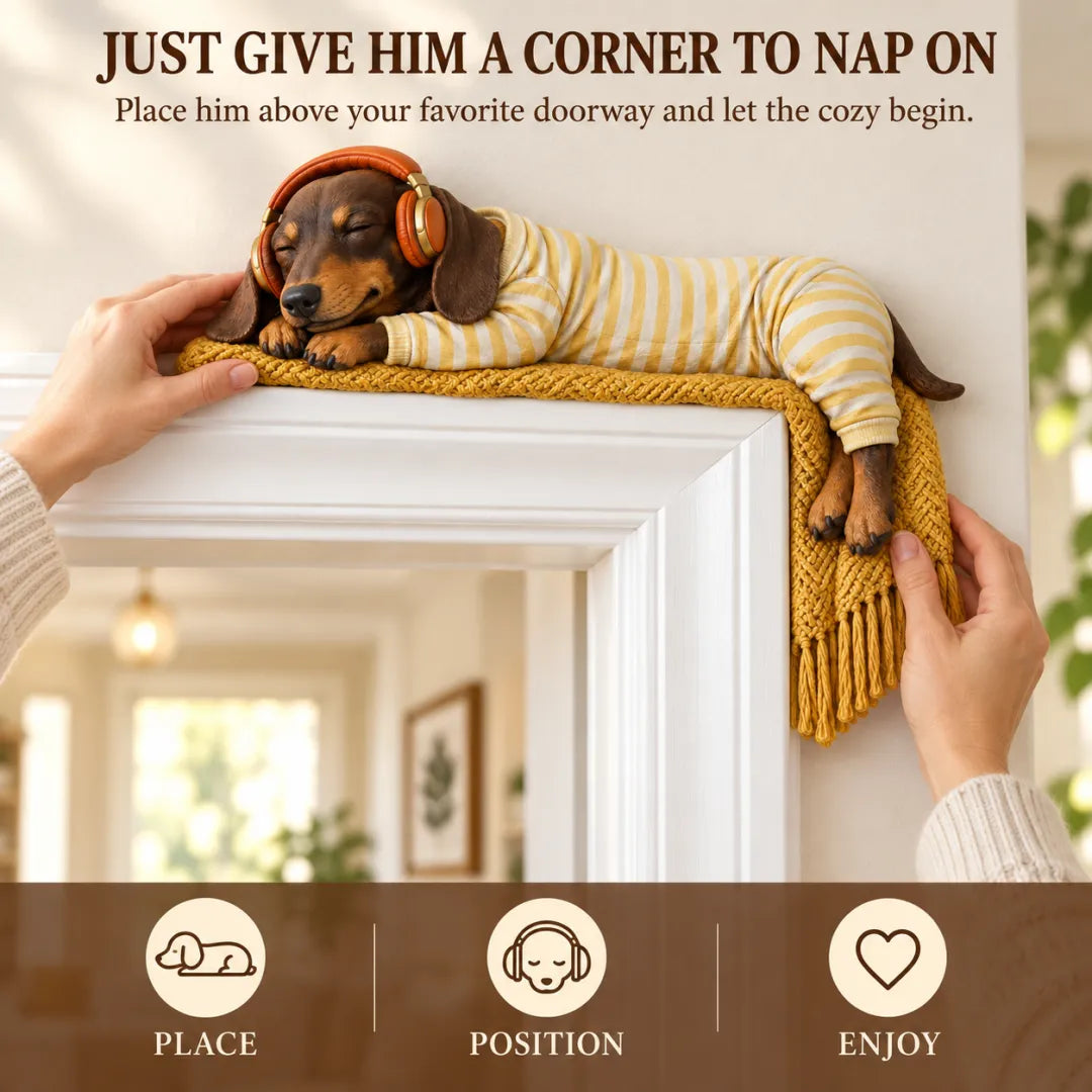 🐕‍🦺 Sleeping Dachshund Door Frame Decoration & Mantel Decoration