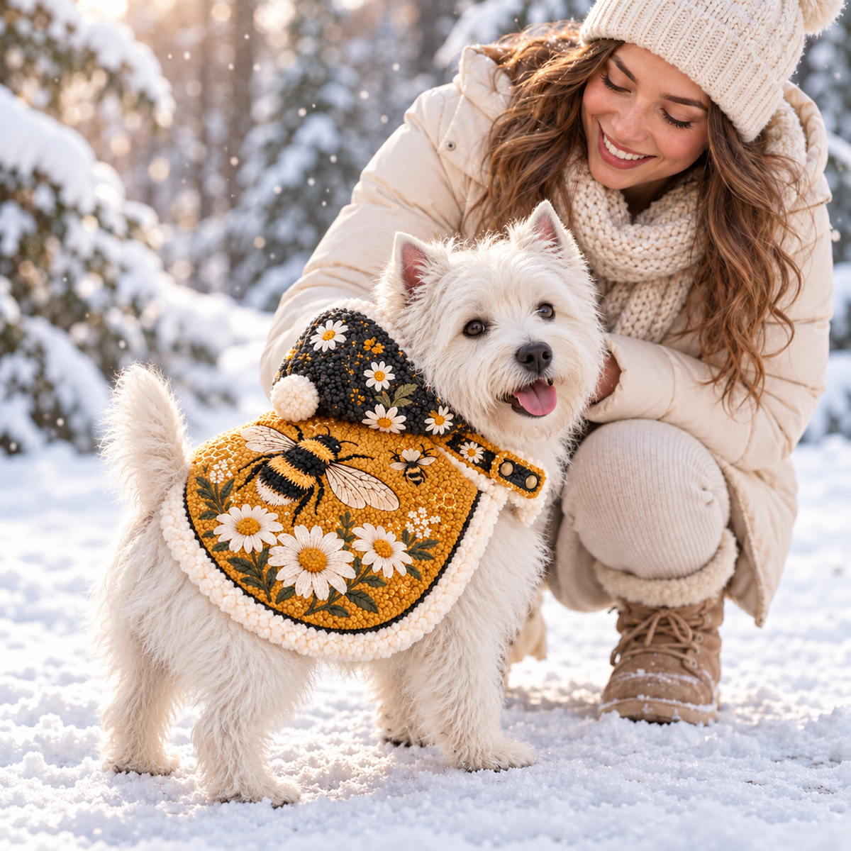 Garden Wildlife Pet Warm Cloak | Soft Fleece Hooded Pet Outfit