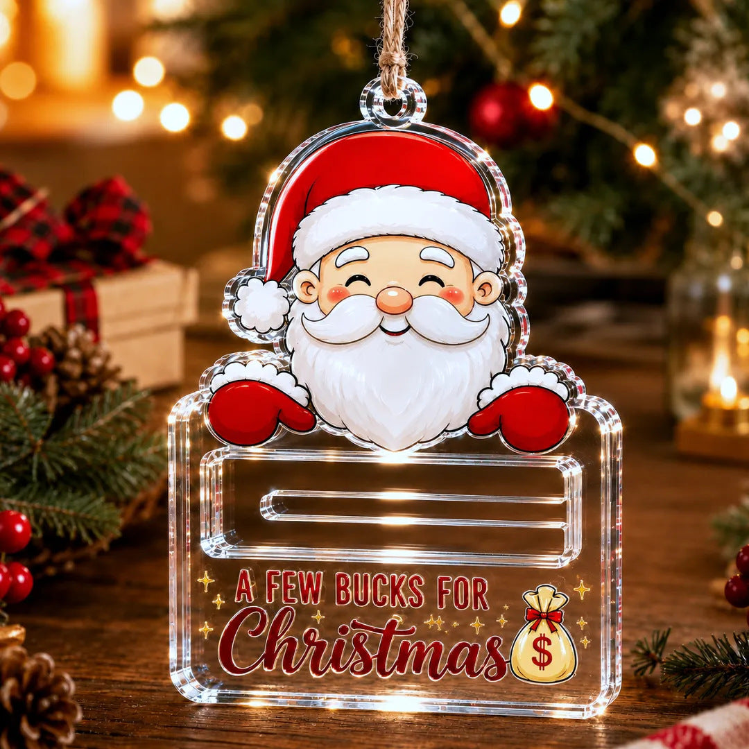 🔥Last Day 60% OFF🎄A Few Bucks For Christmas™ Crystal Acrylic Money Holder Ornament