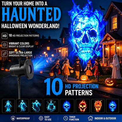 ☠️Halloween Skull Dynamic Light 10 Unique HD Projection Patterns
