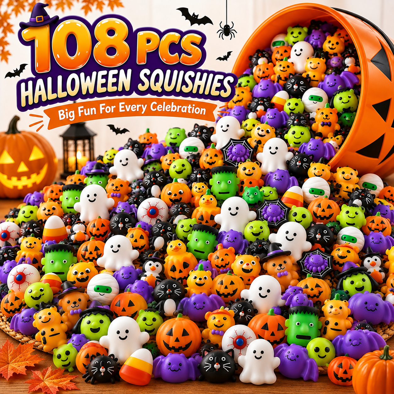 🔥Last Day 50% OFF - 🎃 36PCS Halloween Mochi Squishy Toys