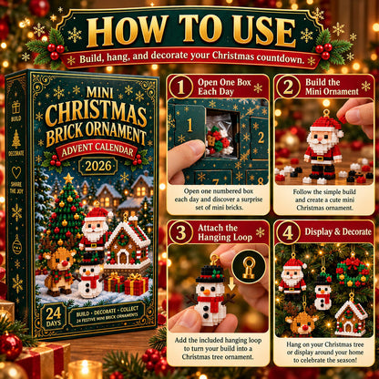 ⏳ 🎄 24-Day Mini Christmas Ornament Advent Calendar 🧱