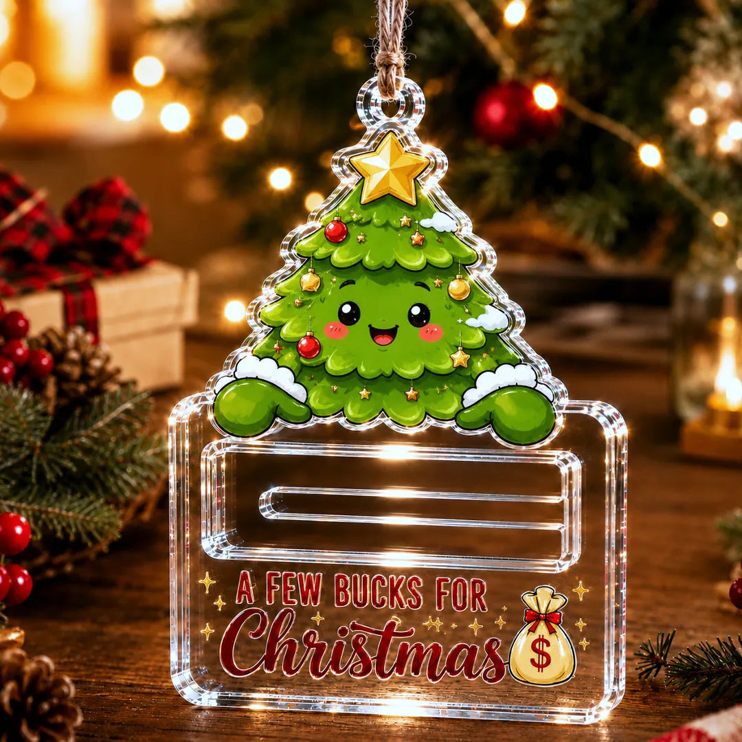 🔥Last Day 60% OFF🎄A Few Bucks For Christmas™ Crystal Acrylic Money Holder Ornament