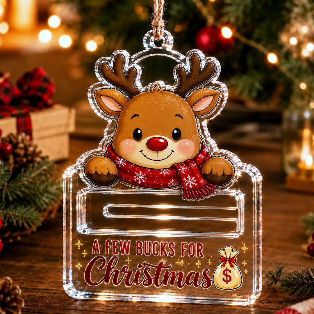 🔥Last Day 60% OFF🎄A Few Bucks For Christmas™ Crystal Acrylic Money Holder Ornament