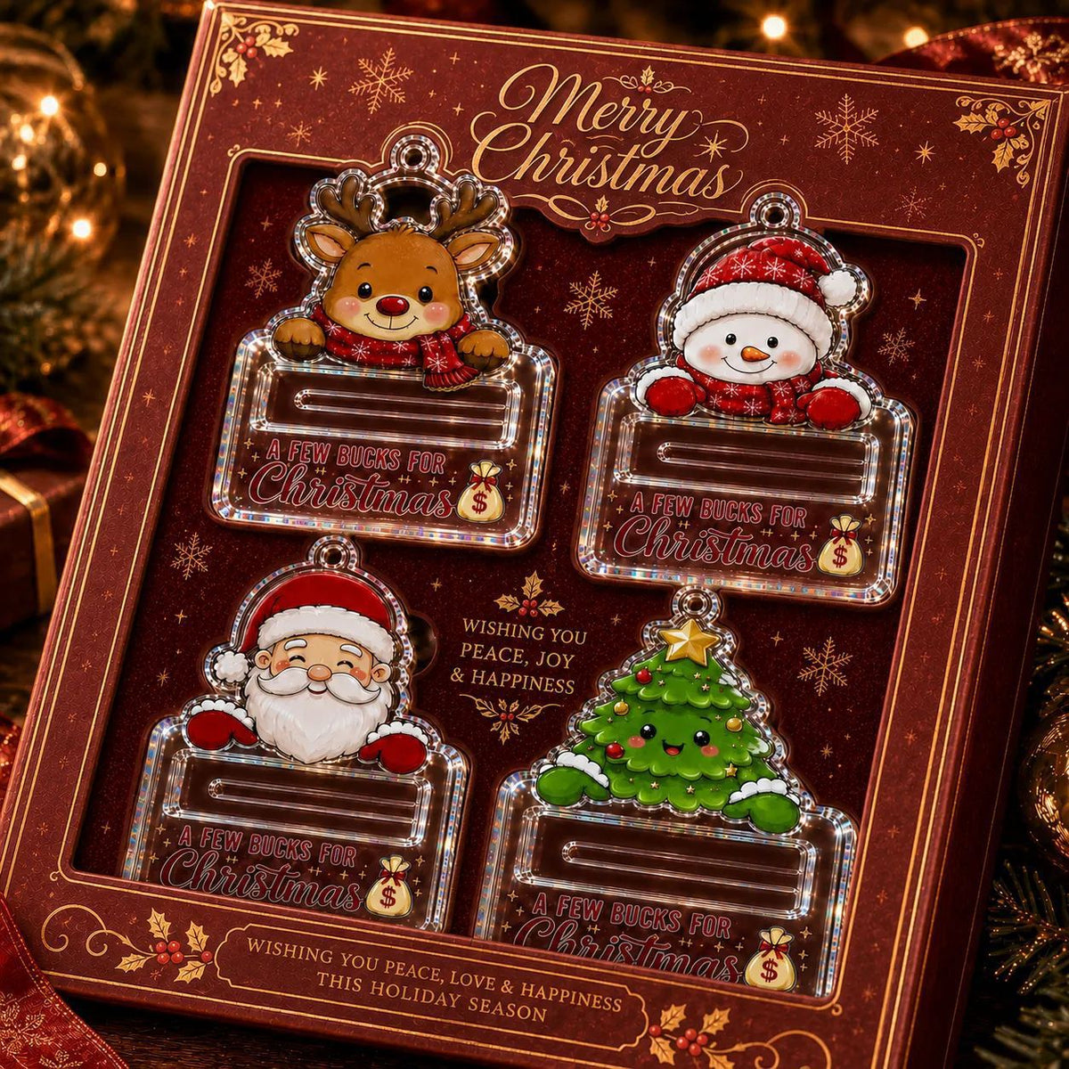🔥Last Day 60% OFF🎄A Few Bucks For Christmas™ Crystal Acrylic Money Holder Ornament