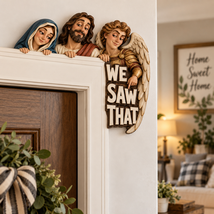 ✝️ 👀 WE SAW THAT Christian Door Topper & Mantel Decor