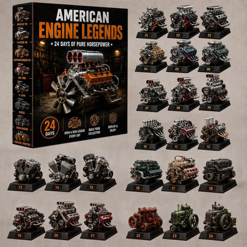 🚗American Engine Legends Advent Calendar | 24 Unique Mini Classic Engine Models