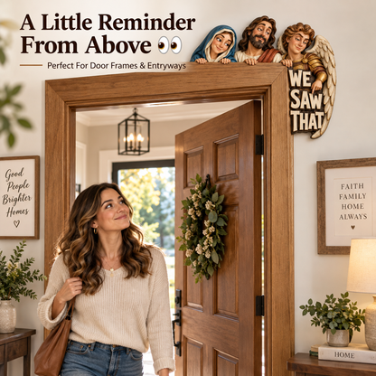✝️ 👀 WE SAW THAT Christian Door Topper & Mantel Decor