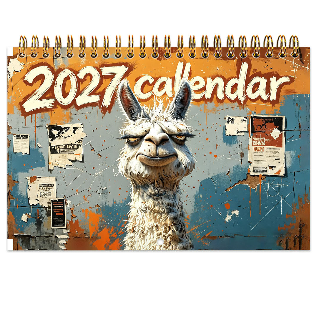 2027 Funny Illustration Wall Calendar 🎨🐱🐶