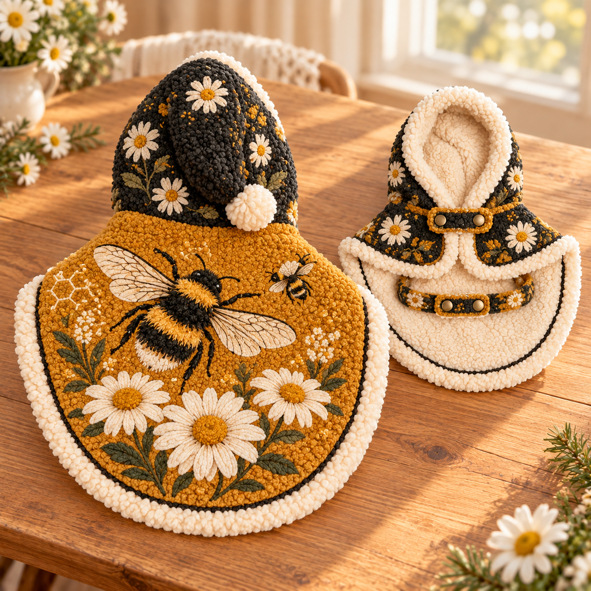 Garden Wildlife Pet Warm Cloak | Soft Fleece Hooded Pet Outfit