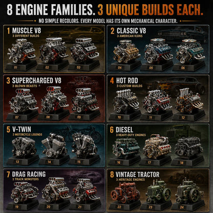 🚗American Engine Legends Advent Calendar | 24 Unique Mini Classic Engine Models