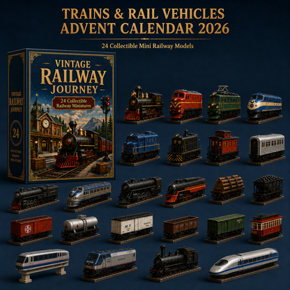 🚂Trains & Rail Vehicles Advent Calendar 2026 | 24 Collectible Mini Railway Models