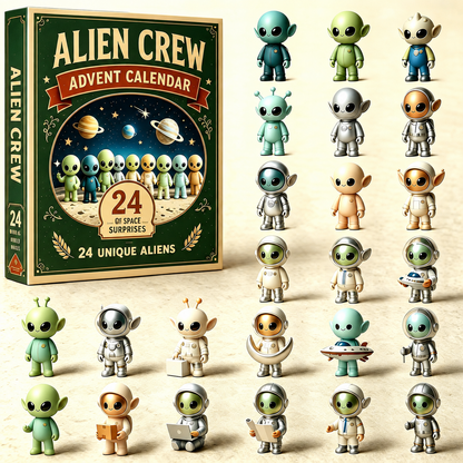 👽🛸Alien Crew Advent Calendar | 24 Unique Mini Alien Figures