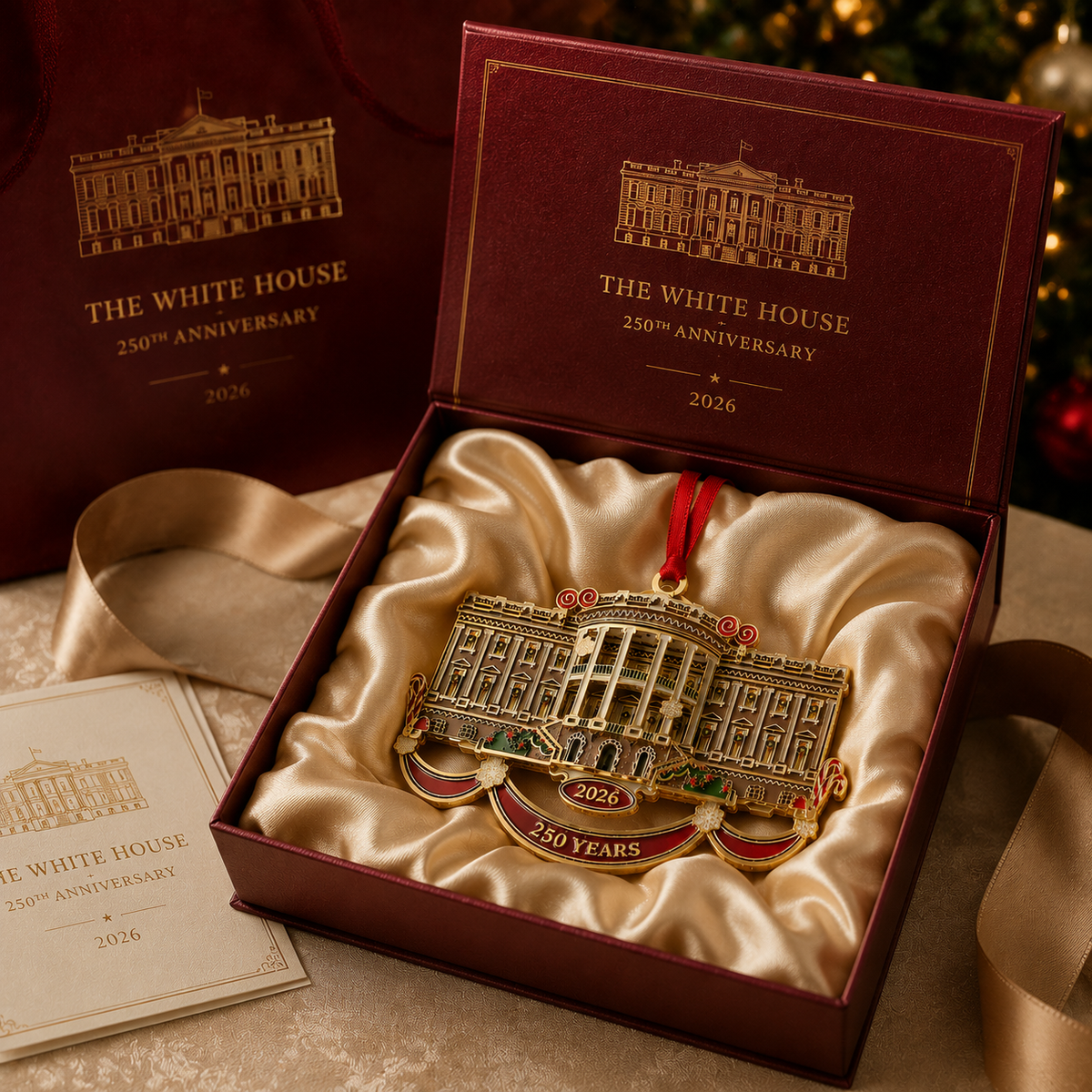 🕋✨White House Christmas tree ornaments – Holiday Keepsake🎁