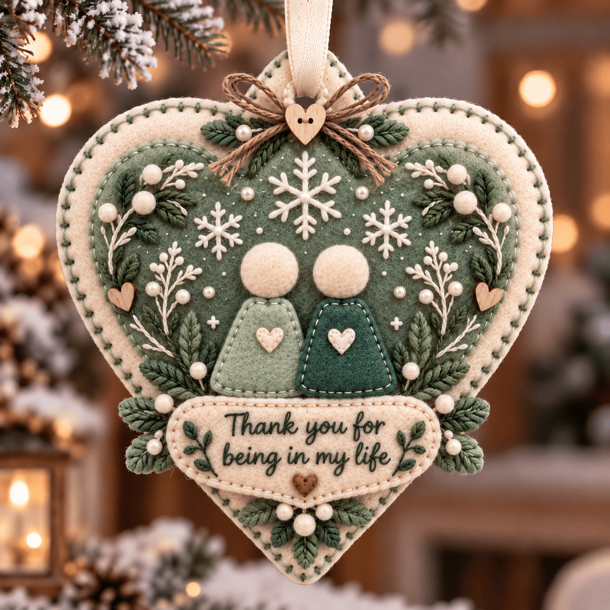 Thank You for Being in My Life🧵 Felt-Inspired Christmas Ornament