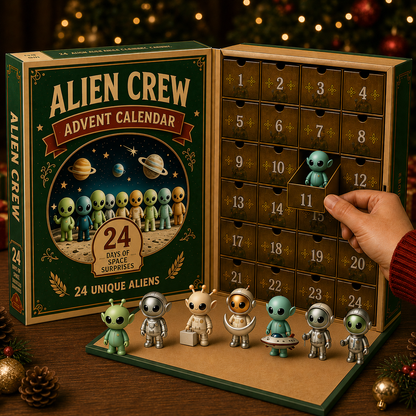 👽🛸Alien Crew Advent Calendar | 24 Unique Mini Alien Figures