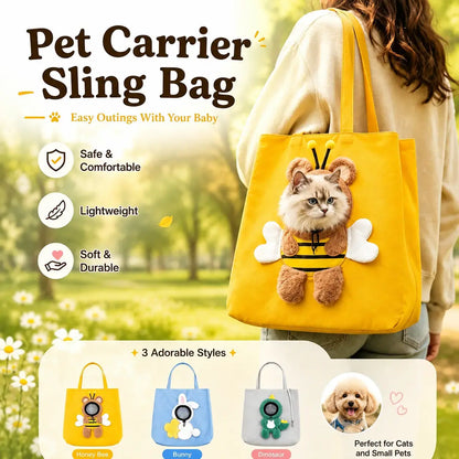 Soft Breathable Cat Tote Bag, Small Dog Travel Shoulder Bag for Outdoor Travel