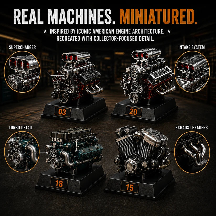 🚗American Engine Legends Advent Calendar | 24 Unique Mini Classic Engine Models