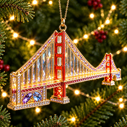 USA Landmark Crystal Christmas Ornaments – Luxury Crystal Christmas Ornaments 🎄✨