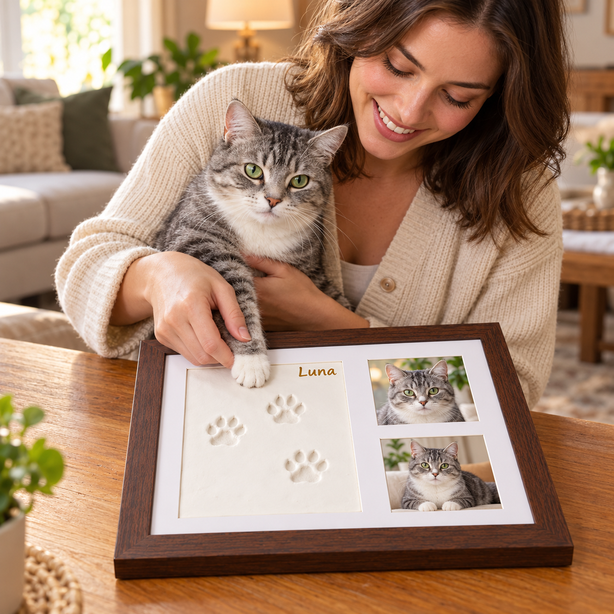 Pet Paw Print Memory Frame 🐾 | DIY Clay Pawprint Keepsake for Dog & Cat