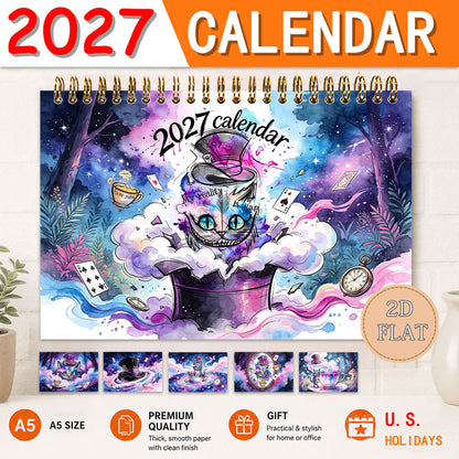2027 Funny Illustration Wall Calendar 🎨🐱🐶