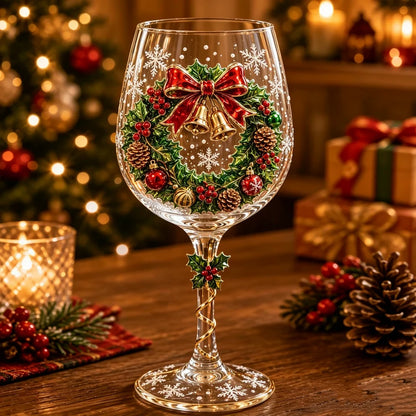 🎄🥂Christmas 3D Wine Glass Collection Gift Box Set