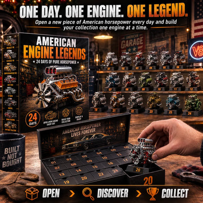 🚗American Engine Legends Advent Calendar | 24 Unique Mini Classic Engine Models