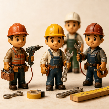 👷‍♂️👨‍🔧Workforce Advent Calendar | 24 Unique Professions Mini Figurines Christmas Gift Box