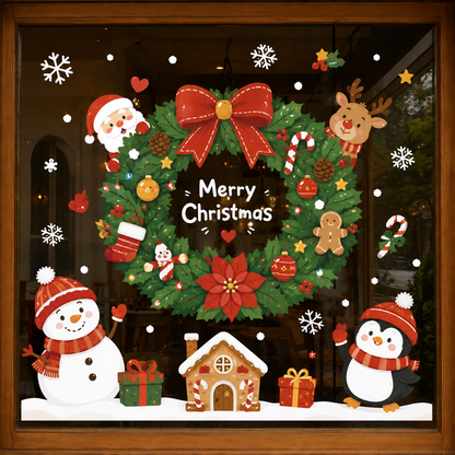 Christmas decorations 🎄Window Static Cling