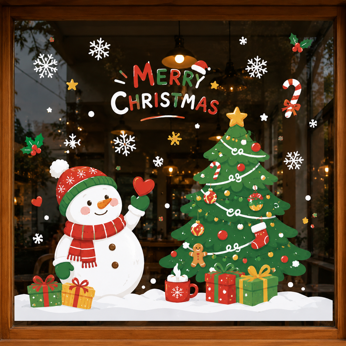 Christmas decorations 🎄Window Static Cling