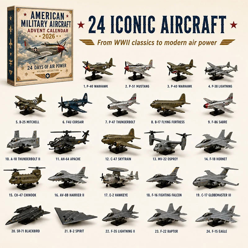 ✈️American Military Aircraft Advent Calendar 2026 – 24 Days of Air Power