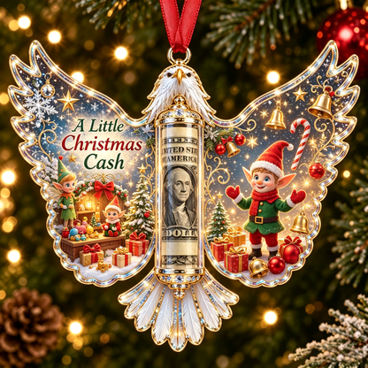 🦅 💵 Christmas Cash Gift Bald Eagle Ornament – Holiday Money Holder Keepsake 🎄 ✨