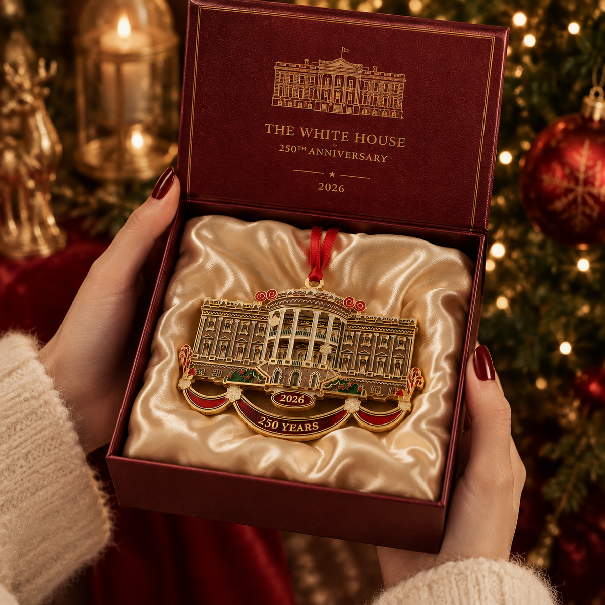 🕋✨White House Christmas tree ornaments – Holiday Keepsake🎁