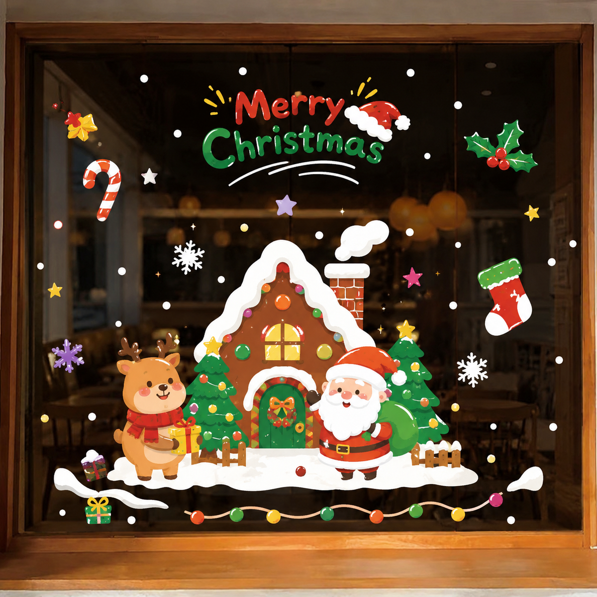 Christmas decorations 🎄Window Static Cling