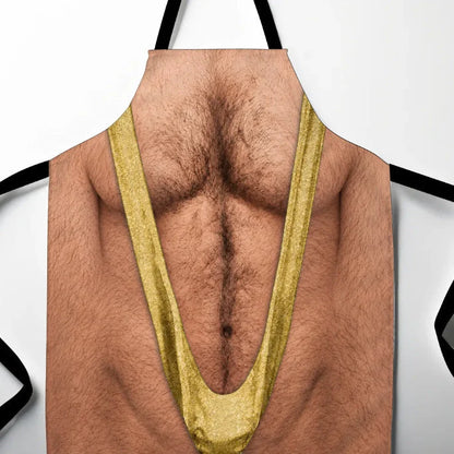 👨‍🍳🥩Realistic Hairy Chest Novelty Apron
