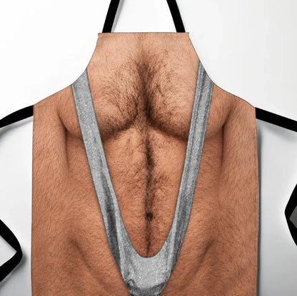 👨‍🍳🥩Realistic Hairy Chest Novelty Apron