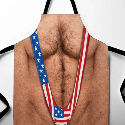 👨‍🍳🥩Realistic Hairy Chest Novelty Apron