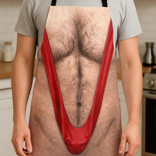 👨‍🍳🥩Realistic Hairy Chest Novelty Apron