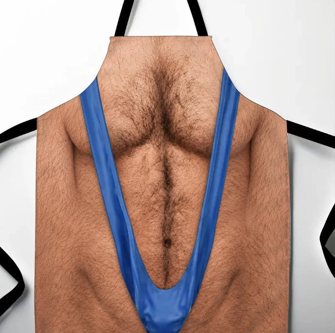 👨‍🍳🥩Realistic Hairy Chest Novelty Apron