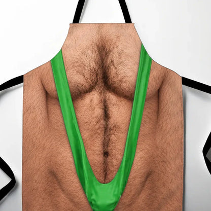 👨‍🍳🥩Realistic Hairy Chest Novelty Apron