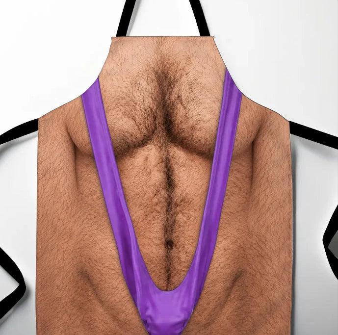 👨‍🍳🥩Realistic Hairy Chest Novelty Apron