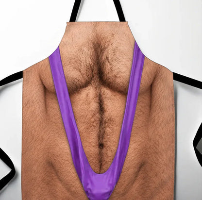 👨‍🍳🥩Realistic Hairy Chest Novelty Apron